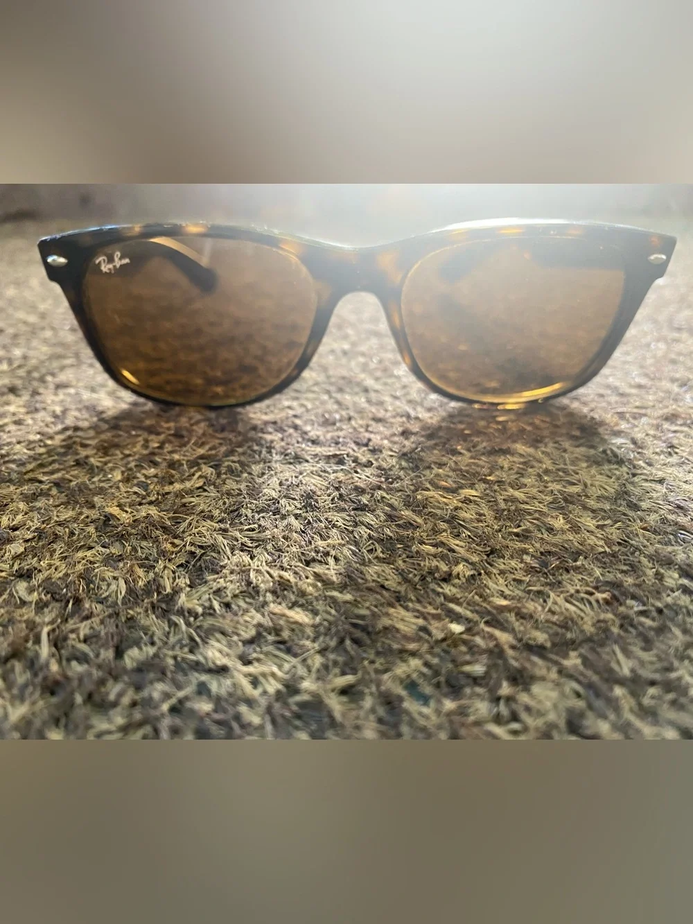 Ray-Ban Black Frame Sunglasses with Brown Lenses